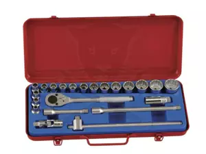 Dugókulcs készlet 1/2" 22 db-os 8-32 mm, 12 szögű Genius