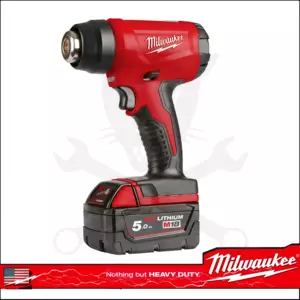 Hőlégfúvó akkus 18V 5.0 Ah Li-Ion 470°C - Milwaukee (M18 BHG-502C)