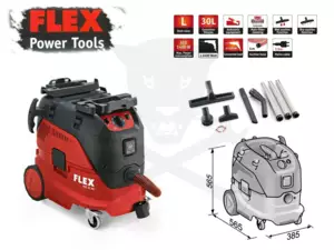 Porszívó, ipari 1400 W - 30 literes - FLEX (VCE 33 M AC)