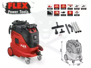 Porszívó, ipari 1400 W - 42 literes - FLEX (VCE 44 H AC)