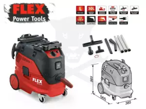 Porszívó, ipari 1400 W - 30 literes - FLEX (VCE 33 L AC)