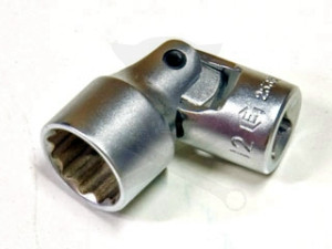 Dugókulcs - crowafej 1/4" 12 szög csuklós 14 mm Genius