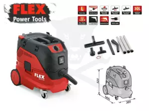 Porszívó, ipari 1400 W - 30 literes + takarító szett FLEX (VCE 33 L MC)