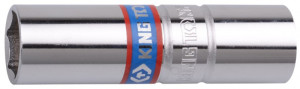 Gyertyakulcs 14 mm rövid 3/8" KingTony
