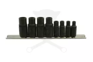 Adapter készlet menetfúrókhoz  8 db-os 4 lapú M1.5-M14 -mágneses- Laser