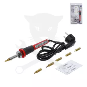Dekoráló pirogravírozó fára-bőrre 30 W-os 230 V-os 7 db-os szett
