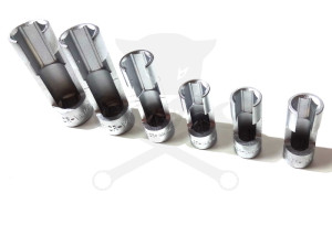 Dugókulcs - crowafej készlet 3/8"-1/2" speciális végig nyitott 10-19 mm