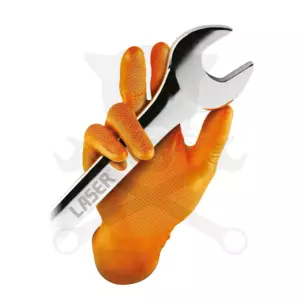 Kesztyű Grippaz 100% Nitril 9/L - dobozos 50 db-os - NARANCS