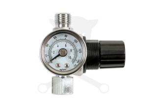 Nyomásszabályzó egység + manométer 1/4" 0-10 Bar -