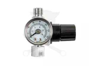 Nyomásszabályzó egység + manométer 1/4" 0-10 Bar -