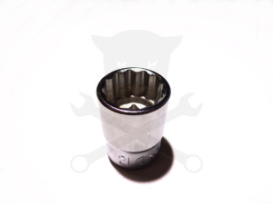Dugókulcs - crowafej 1/2" 12 szög normál 21 mm Genius