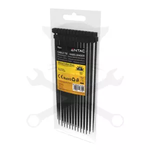 Kábelkötegelő 4,8x300 - Fekete - 50 db-os - Entac