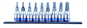Rátűzőkulcs - crowa+bit 1/4" torx 9 részes készlet