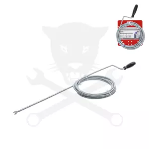 Csőtisztító spirál  3 méter x 6 mm - Fej átmérő: 10 mm - Kraftmann