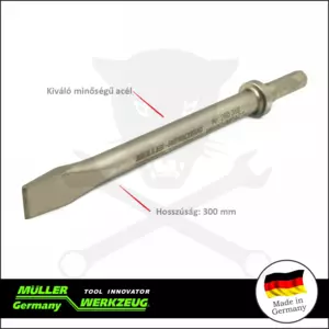 Vibro kalapács XL-hez 1 db Lapos Vésőszár  L300 mm - MÜLLER