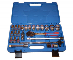 Dugókulcs készlet 1/2" 24 db-os 8-32 mm, 6 lapú készlet KingT.