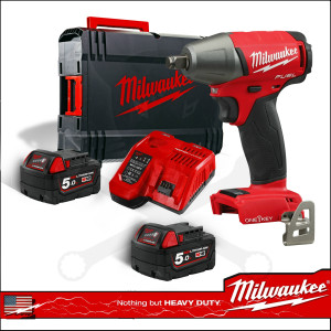 Ütvecsavarozó, akkus 18V  300 Nm 1/2" 2 db 5.0Ah - Milwaukee (M18 ONEIWF12-502X)