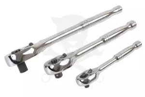 Crowa racsnis kulcs készlet 3 db-os nyomógombos 1/2"-3/8"-1/4"