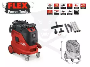 Porszívó, ipari 1400 W - 42 literes - FLEX (VCE 44 L AC)