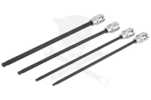 Rátűzőkulcs készlet 1/2" 4 db-os gömbvég extra hosszú 288 mm 5-6-8-10 mm