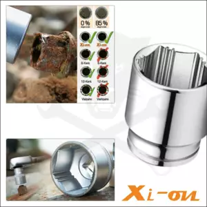 XI-ON Dugókulcs - crowafej 1/2" 30 mm 6 lap normál