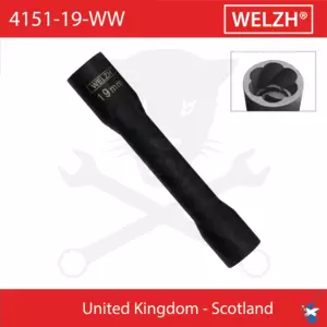 Csavarkiszedő és kerékőr leszedő kulcs 1/2" hosszú 19 mm