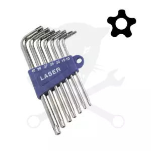 Torxkulcs, furatos "L" alakú készletötágú TPX10-40 07 db-os
