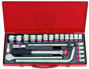 Dugókulcs készlet 1/2" 12 sz. COLOS 24 db-os KingTony