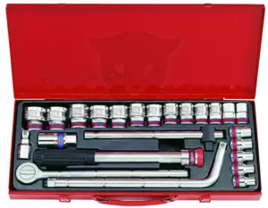 Dugókulcs készlet 1/2" 12 sz. COLOS 24 db-os KingTony