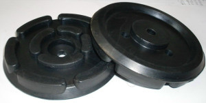 Gumipogácsa csápos emelőhöz 147 mm-es spec. peremes-íves