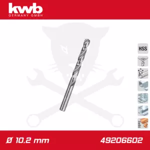 Csigafúró 10,2 mm HSS-G DIN 338 Silver Star, profi - KWB