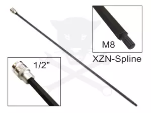 Rátűzőkulcs - crowa+bit 1/2" XZN - Spline - M8x800 mm extra h Laser