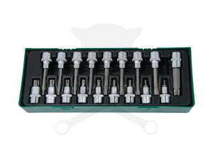 Tálcás torx készlet rövid-hosszú 1/2" 18 db-os - Jonnesway