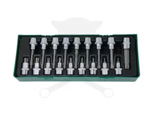 Tálcás torx készlet rövid-hosszú 1/2" 18 db-os - Jonnesway