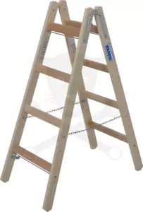 Létra Stabilo kétoldalon járható fa álló 2x4 fokos - STABILO -