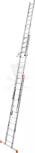 Alu lépcsőfokos sokcélú állólétra 3x12 Fokos Tribilo - MONTO