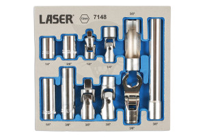 Dugókulcs és adapter készlet 13 mm, 1/4" - 3/8" -AT18