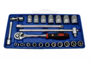 Tálcás Genius dugókulcs készlet 12 szögű COLOS rövid 1/2" 23 db-os - 1/3
