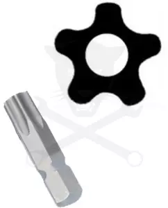Bit ötágú torx T-08 30 mm lyukas Genius