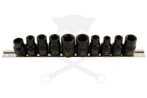 Autóipari speciális dugókulcs készlet 1/2" 10 db-os 3-5-6-10-12 lapú