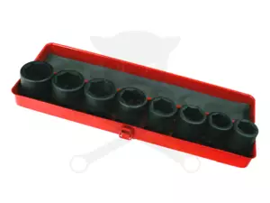 Légkulcsfej készlet 3/4"  8 db 26-41 mm metrikus rövid 6 l. - Genius