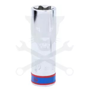 Dugókulcs - crowafej 1/2" belső torx hosszított E22 KingTony