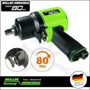 Légkulcs 1/2" 1600 Nm Lazítás, CSAK 80 Nm MEGHÚZÁS -MÜLLER(MLR-EQ-294 114/80er)