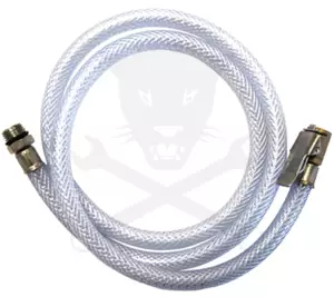 Gumiabroncs nyomásmérő-kerékfúvató-hoz PVC tömlő+szelep 1000 mm