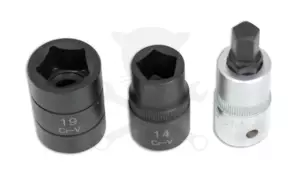 Fékjavító dugókulcs készlet 5 ötszögű 1/2" - HGV - 3 db-os Laser