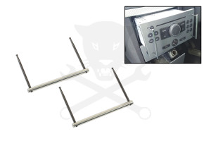 Rádiókiszerelő készlet Opel/Vauxhall 2 Din-es rádiókhoz 2 részes