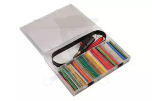 Zsugorcső készlet - színes 162 db-os + gázos zsugorpisztoly készlet