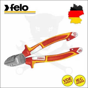Fogó 1000V szigetelt oldalcsípő 190 mm VDE, 60-64 HRC, ipari - Felo