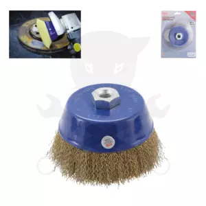 Drótcsiszoló fazékkefe 125 mm Acél M14 x 2.0 menet - sarokcsiszolóhoz