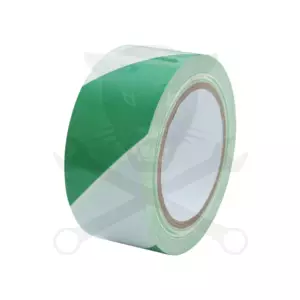 Jelzőszalag zöld-fehér 33 méter x 50 mm öntapadós (AVN-964-4080H)